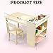 bbgroundgrm Kids Art Table and Chair Set, Birch Wooden Activity Craft Table, Kids Drawing Table, Toddler Desk with Storage and 1 Chair
