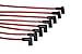A-Team Performance 8.0mm Red Silicone Spark Plug Wire Set - Heat-Resistant with 90° Boots - Compatible with HEI Distributor - Fits Chevy/GMC Small Block 283 305 307 327 350 400