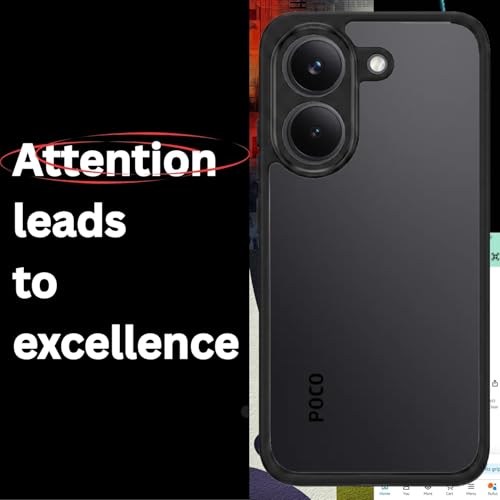 Image of Mobile Back Cover Compatible with REDMI Turbo 5 5G Back Cover | Transparent Black Border Shockproof Case | Slim & Durable