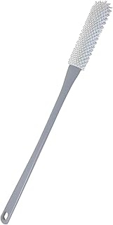 Toe Cleaning Brush and Foot Scrubber for Shower, Silicone Foot Brush with Long Handle, Foot Cleaning Tool for Women, Men, Seniors, Pedicure and Daily Foot Care (gray)