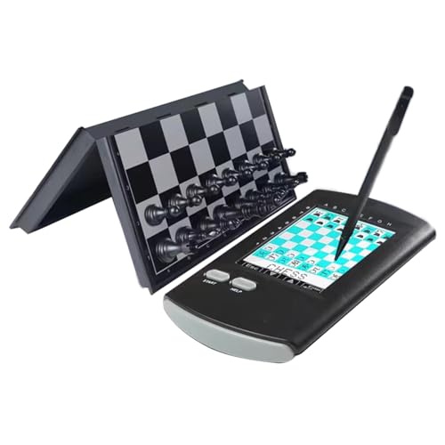 Juego de ajedrez electrónico con inteligencia informática basada en el tacto, tablero plegable y piezas magnéticas para partidas portátiles de un solo jugador, regalo ideal para adultos