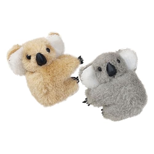 EXQUIMEUBLE ぬいぐるみ風かわいいコアラヘアクリップ 動物モチーフのミニ毛爪クリップ 女の子用ファッションアクセサリー 日常のヘアアレンジ