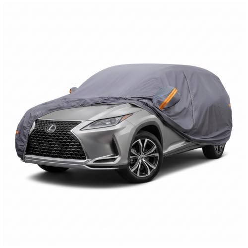 Image of Coverlex All-Weather Car Cover Custom Fit Lexus RX RX350 450 2003-2026 | Waterproof, Heavy Duty, Cotton Liner, Paint Protection, Rain Snow UV Proof, Driver Door Zipper, Windproof Straps, Storage Bag