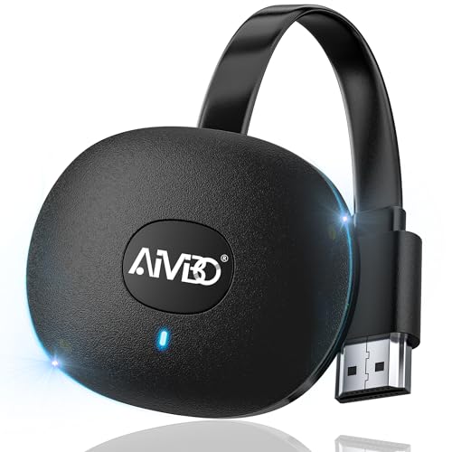 Adaptateur d'affichage sans Fil, 4K HDMI écran Miroir dongle WiFi HDMI Adaptateur connecteur Prend en Charge Miracast/DLNA/Airplay pour...