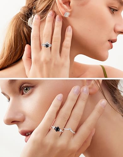 2.5CTTW Moissanite Bridal Ring Sets For Women D Color VVS1 round Cut Butterfly S925 Sterling Silver Plated 18k White Gold Engagement Wedding Promise Anniversary Ring3