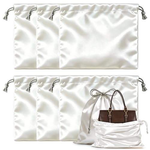 SANJHFF 6 Pcs Satin Dust Bags