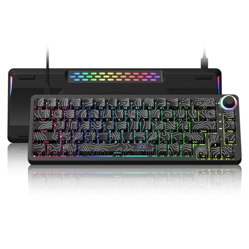 Womier M68HE PRO 60%キーボード ラピッドトリガー、ホール効果トポグラフィックゲーミングキーボード、有線RGBカスタム16000Hzメカニカルキーボード（磁気スイッチ、PBTキーキャップ、Mac/Win対応）