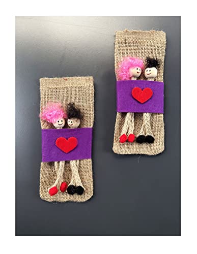 Flatware Pocket cutlery pouch with dolls table decor ideas table decor for party Burlap Utensil Cutlery Holders Pouch Bags Pack Knifes Forks Napkin Silverware Holder Bag for Rustic handmade