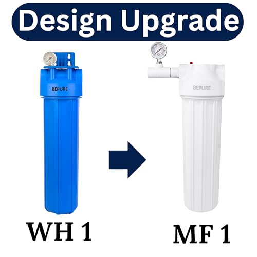 Image of Bepure MF Whole House Filtration System |Main Line Filter| Depth Filtration Technology | Inbuilt Pressure Gauge installed | Reduce turbidity, mud and smell in water