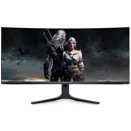 Image of Dell Alienware 34 Curved QD-OLED Gaming Monitor - 34.18 inch WQHD (3440x1440) 21:9-165Hz - 0.1ms GTG - 1800R - DCI-P3 99.3% - sRGB 149% - AMD FreeSync Premium Pro - VESA AdaptiveSync Display