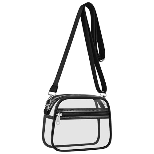 Image of USPECLARE Clear Bag for Stadium Events Clear Sports Fan Handbags Purses | Unisex 0.4 mm Thickened Waterproof PVC,Approved for Concerts,Game Days,Outdoor Events