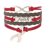 Cancer Awareness Pink Ribbon Bracelet, Faith Bracelet, Infinity Bracelet & Autism Awareness, Makes the Perfect Gift