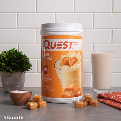 Image of Quest Nutrition Salted Caramel Protein Powder, 26g Protein, 1g Sugar, Low Carb, Gluten Free, 1.6 Pounds, 24 Servings