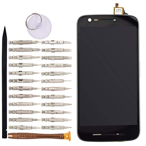 Image of Display Touch Screen Assembly with Frame Replacement for Motorola Moto E3 Black