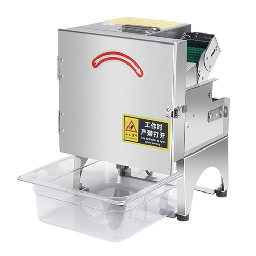 YXFAZPP Cortador Comercial de Cebolletas, Cortadora Eléctrica de Verduras de 700 RPM, Picadora de Cebolla de Verdeo, para Jengibre, Chile, Papa, Pepino, Cortador y Picadora (B)