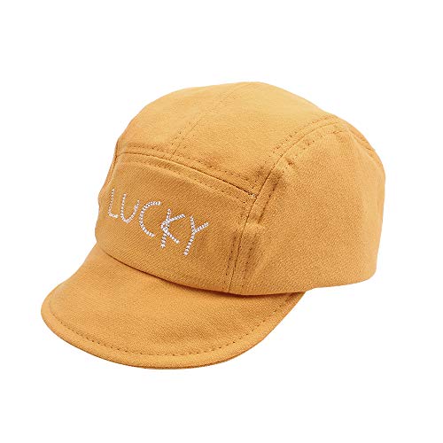 Baby Toddler Baseball Cap Infant Boy Girl Sun Hat Kids Trucker Visor Caps,Adjustable,Lucky Embroidery for 1-3Years (Yellow)