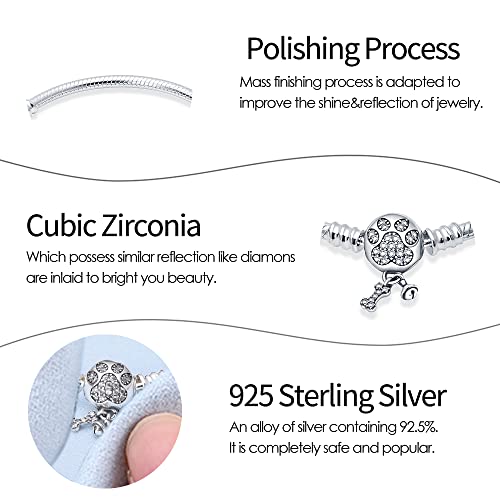 Snake Bracelet For Pandora Charm, 925 Sterling Silver Signature Rose Gold Jewelry3