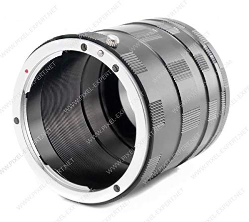 SET DI TUBI MACRO MANUAL FOCUS PERFETTAMENTE COMPATIBILI CON TUTTI I MODELLI DI FOTOCAMERE ELENCATI NEL TITOLO DELL'INSERZIONE. CON QUESTI TUBI SI POSSONO OTTENERE INCREDIBILI EFFETTI DI INGRANDIMENTO POICHE MONTANDO QUESTO SET DI TUBI PROLUNGA SI AUMENTA LA DISTANZA TOTALE DELL'OBIETTIVO DAL SENSORE DELLA FOTOCAMERA, INOLTRE SI RIDUCE NOTEVOLMENTE LA DISTANZA DI MESSA A FUOCO.