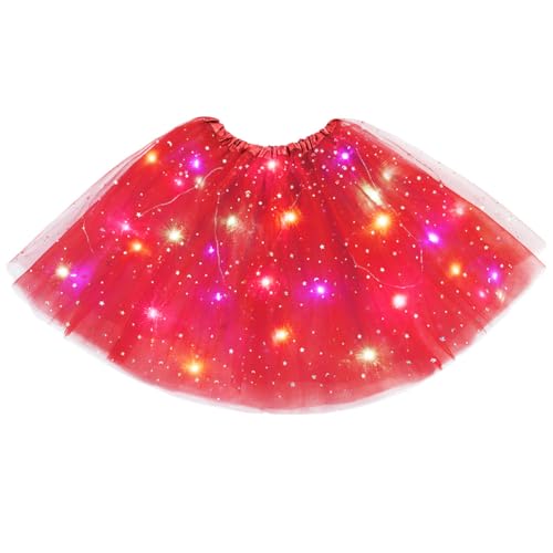 URAQT Tutu Rock LED,Tüllrock Damen LED Tütü Erwachsene,Damen Minirock,Tütü Erwachsene für Fasching Karneval Motto Party Ballett Tanzen Fancy...