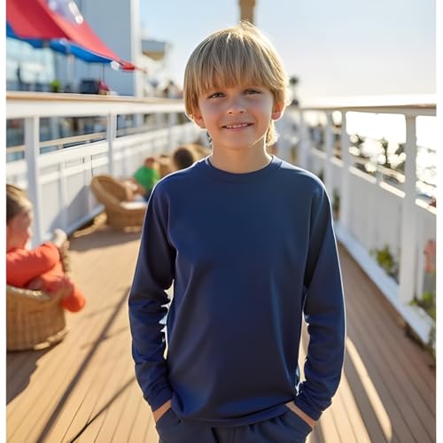 INGEAR Boys Rash Guard Long Sleeve Swim Shirt - Quick Dry UPF 50+, Kids Fishing Shirt, Dry fit Shirts for Boys Sizes XS-XL 7