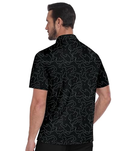 ZITY Golf Shirts for Men Short Sleeve Print Polo Shirt Moisture Wicking Regular Fit Casual Beach Polo3