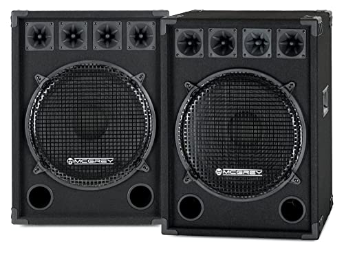 McGrey DJ-1522 Enceintes Party Basement/DJ Paire 2 x 800W