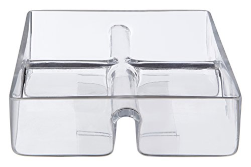 Premier Housewares Glass 4 Section Serving Dish, Clear