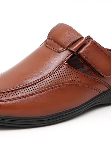 Image of BRUTE Leather Sandals for Men | Fisherman Sandals | Half Sandals