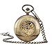 AMBAYZ Retro Gally Gerning Hollow Clamhell Pocket Watch, Anniversaire