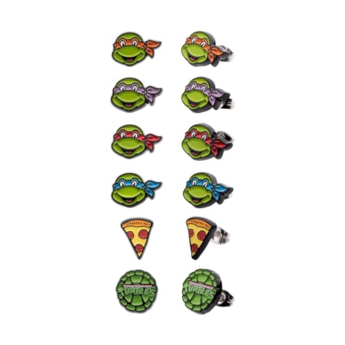 SalesOne Teenage Mutant Ninja Turtles Icons Earrings 6-Pair Set
