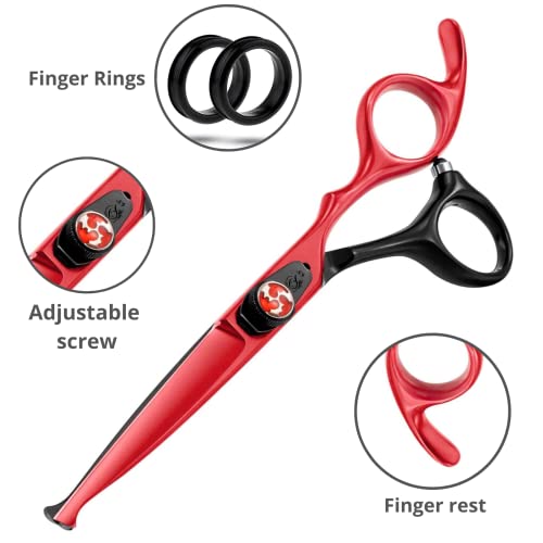 wishbeauty Kids Safety Round Tip Hair Scissors, Curved & Straight Blades - Image 4