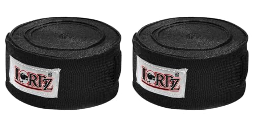 Image of Lordz Cotton /Nylon Boxing Hand Wraps (Set of 2) Combo Semi Elastic Hand & Wrist Support for Kickboxing Training Gym Workout (Size: 129 Inch)