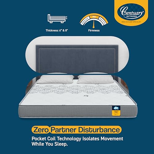 Image of Centuary Mattresses Sleepables 10 Inch Multi Layered Pocket Spring King Kize Mattress (78x72x10)