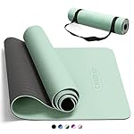 CAMBIVO Yoga Mat for Women Men Kids, 1/3 & 1/4 & 2/5 Inch Extra Thick Yoga Mat Non Slip, 72" x 24" TPE Yoga Mats, Workout Mat with Carrying Strap for Yoga, Pilates and Floor Exercises