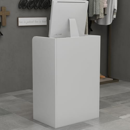 Mostrador de recepcion moderno con acabados de teca de gran diseño 3