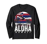 Photo Gallery retro aloha hawaii bandiera hawaii isola vintage uomo donna maglia a manica Photo Gallery retro aloha hawaii bandiera hawaii isola vintage uomo donna maglia a manica