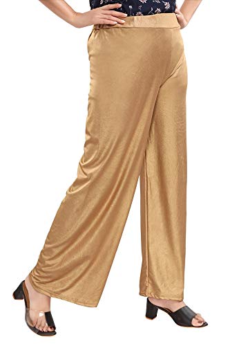 Image of DREAM & DZIRE Dark Golden Palazzo for Women in All Plus Size and Small Size.(7XL)
