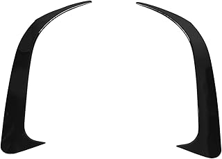 Tampa Da Saída De Ar Do Pára-choque Traseiro Preto ABS Tampa Da Saída Do Pára-choque Traseiro Spoiler Tampa Da Saída De Ar Do Pára-choque Traseiro Flaps Divisor Guarnição