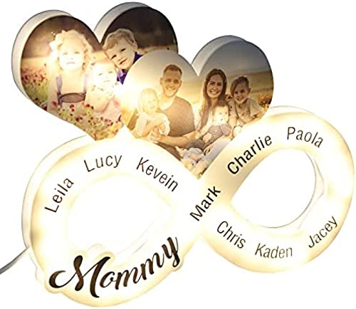 Volu Zhuchao Custom Photo Acrylic Night Light Personalized Led Night Lamp With Photo And Text, Customized Picture Light Gifts For Valentine's Day, Christmas, Mother's Day,Hilarious123