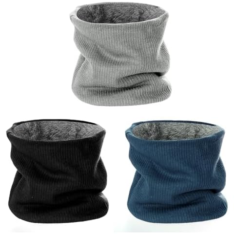 JTYKUYR 3 Pack Winter Fleece Neck Cover for Men, Winter Neck Gaiters for Men and Women, Winter Nneck Cover for Men Ski Cover