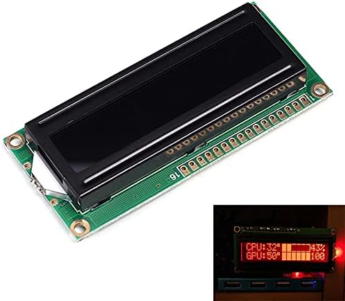 is 5V 1602A Screen LCD 16x2 Red Character Dot LCD Matrix 1602 Red LCD Display Module Black Background Parallel Port e_goto Store