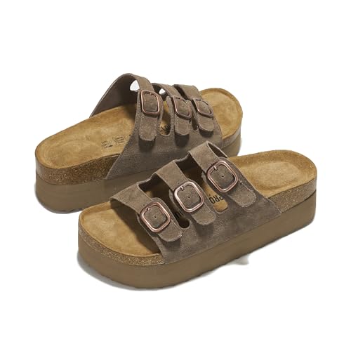 Image of Project Cloud 100% Genuine Leather Trendy Platform Clogs for Women Footwear