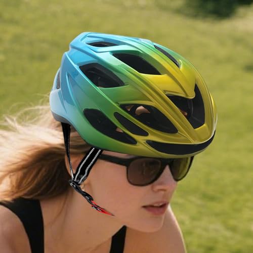 Casco de bicicleta para adultos ajustable con luces LED de seguridad recargables USB 2