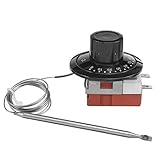 MACHSWON Capillary Car Thermostat, TS-120SR Cooling Radiator Fan Temperature Control Switch, Adjustable 0-120°C Heating/Cooling