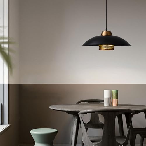 Lustre en fer suspension de plafond luminaire E27 style rétro - 2