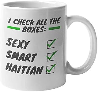 Make Your Mark Design Sexy Smart Haitian Pride Coffee & Tea Mug Cup, Stuff & Kitchen Decor (11oz)