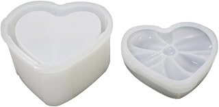 KALLORY Molde De Arco De Moho Decoración Largo Tapa Fondant Corazón Molde De Silicona Bricolaje Molde De Resina Epoxi Molde De Artesanía De Bricolaje Blanco Gel De Sílice