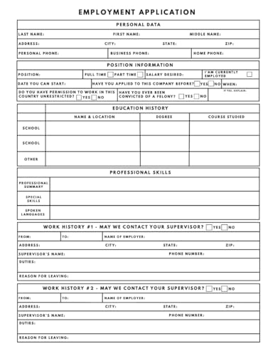 Employment Application Forms Book: Applicant Record Log for Hiring Managers and Small Businesses | Organized Templates for Candidate Details, Work History, and Interview Notes