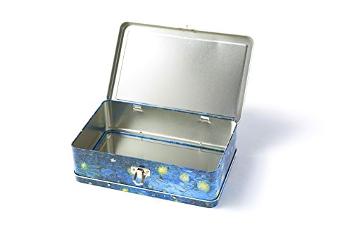 Image of DAHO Metal Storage Box with Hinge for Office, School, Home, Makeup, Arts & Crafts and Accessories (Starry Night Over the Rhone)