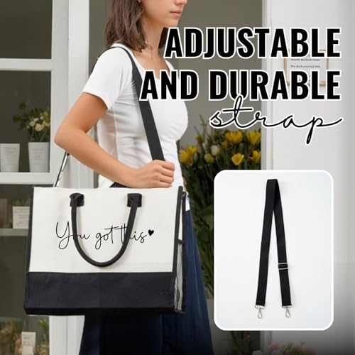 Bolso Tote de lona grande para mujer con set de bolsa miniatura 3